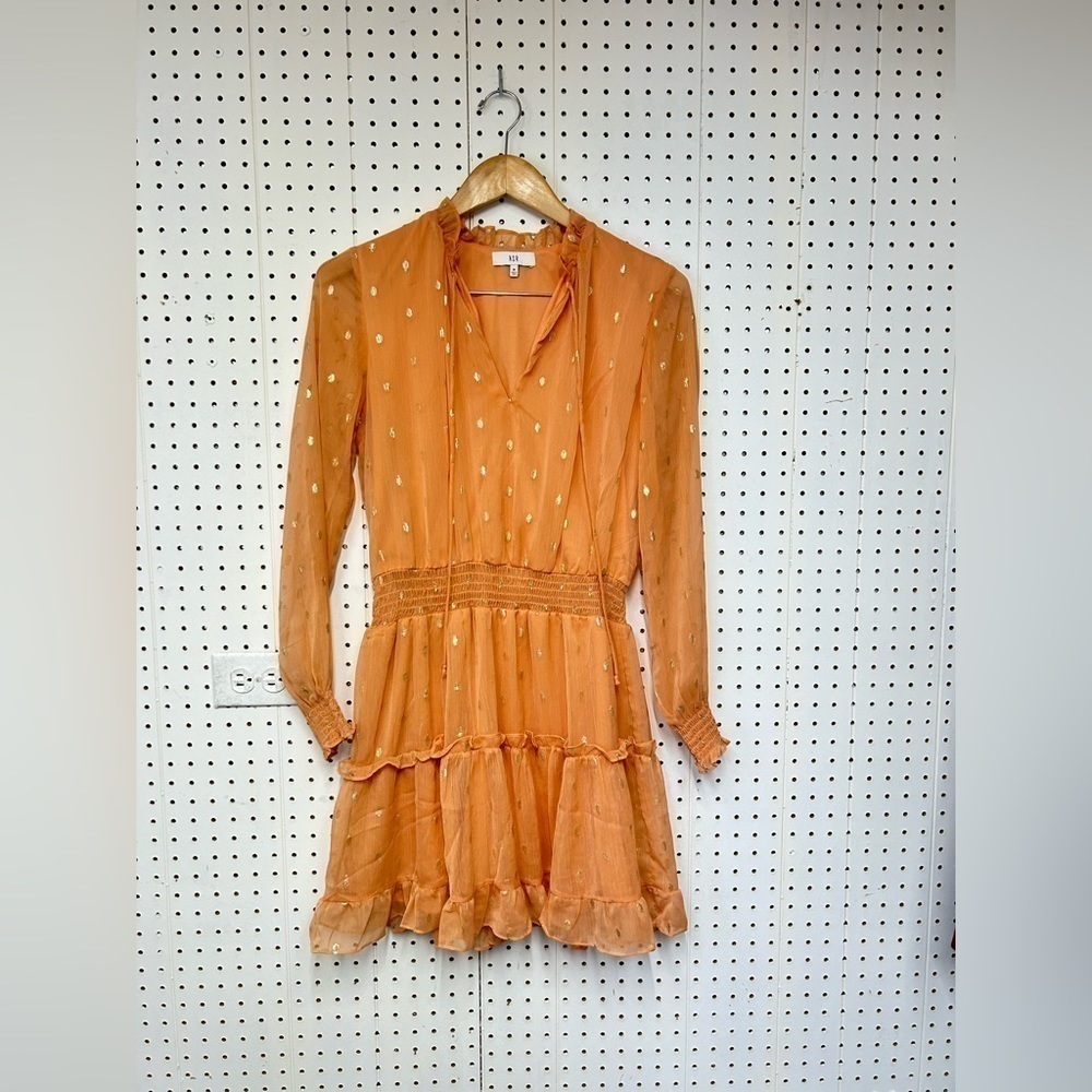 NRS Orange Ruffle Mini Dress - Picture 2 of 6